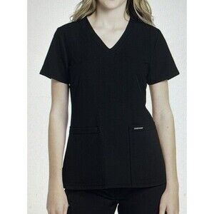 Cherokee Workwear Originals Women's V-Neck Black Scrub Top Size Large